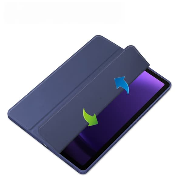 Bizon Case Tab Clear Matt-skal för Galaxy Tab S9 / S9 FE, marinblå