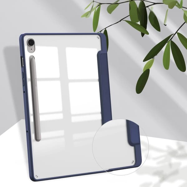 Bizon Case Tab Clear Matt-skal för Galaxy Tab S9 / S9 FE, marinblå