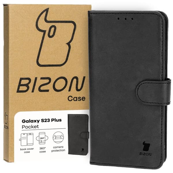 Bizon-skal med ficka till Galaxy S23 Plus, svart
