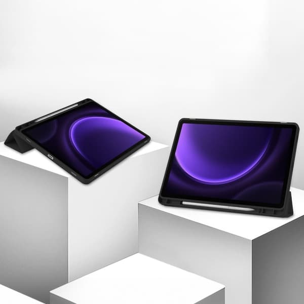 Bizon Case Tab Lizard cover til Galaxy Tab S9 / S9 FE, sort