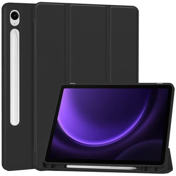 Bizon Case Tab Lizard cover til Galaxy Tab S9 / S9 FE, sort