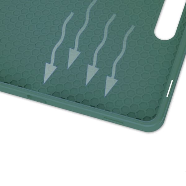 Bizon Case Tab Lizard-skal för Galaxy Tab S9 / S9 FE, mörkgrön