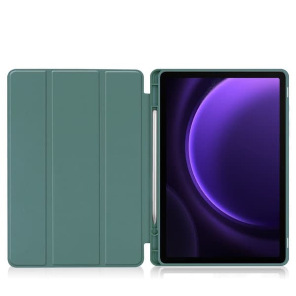 Bizon Case Tab Lizard-skal för Galaxy Tab S9 / S9 FE, mörkgrön