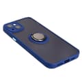 Pikkukuva 4 / 5: Bizon Case Hybrid -sormuskotelo iPhone 15 Plussalle, savunpunainen ja tummansininen kehys