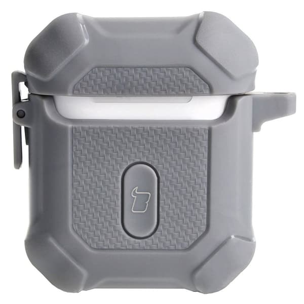 Bizon kuulokesuojus Apple Airpods 1/2 -kuulokkeille, harmaa