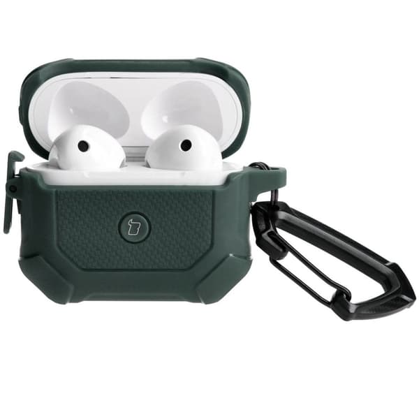 Bizon-fodral till hörlurar i Armor-modell för Apple Airpods 3, mörkgrön