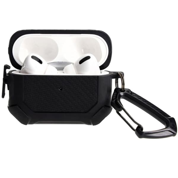 Bizon-fodral till hörlurar, Armor för Airpods Pro 2, svart
