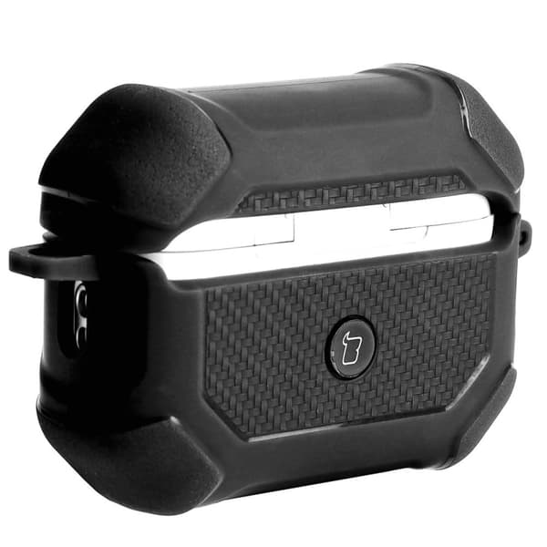 Bizon-fodral till hörlurar, Armor för Airpods Pro 2, svart