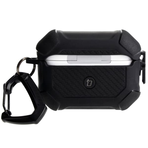 Bizon-fodral till hörlurar, Armor för Airpods Pro 2, svart