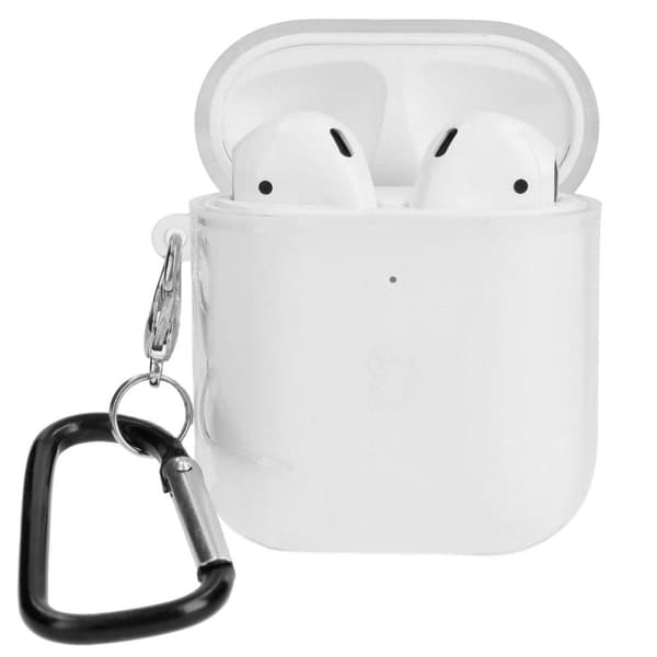 Bizon-fodral till hörlurar, genomskinligt för Airpods 1/2,