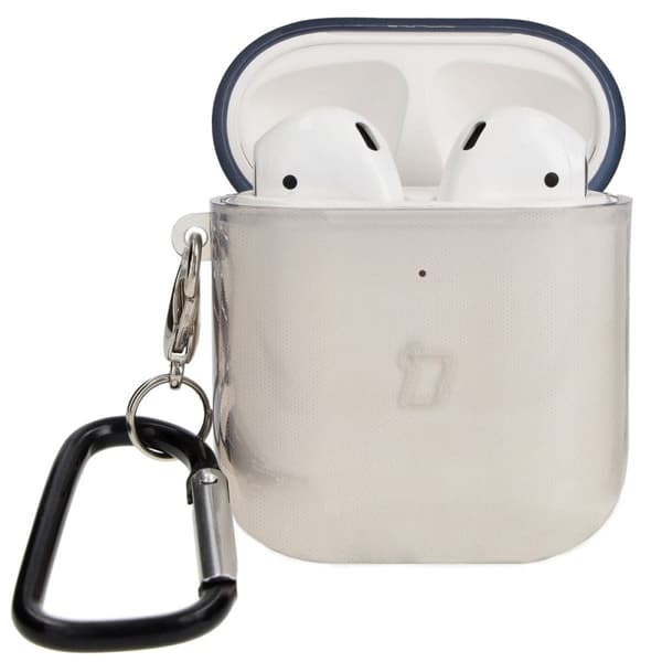 Bizon-fodral till hörlurar, transparent för Airpods 1/2, svart