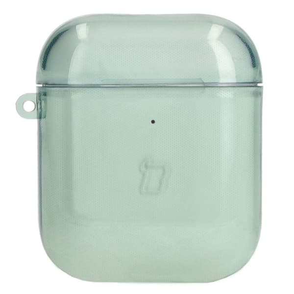Bizon-fodral till hörlurar, genomskinligt för Airpods 1/2, transparent grönt