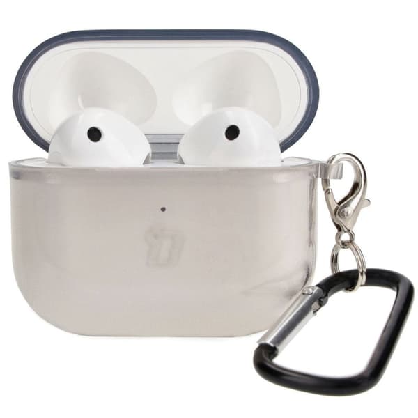 Bizon-fodral till hörlurar, genomskinligt för Airpods 3, genomskinligt svart
