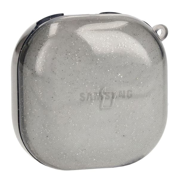 Bizon Kuulokesuojus, kirkas, Galaxy Buds Live / Pro / Buds2 / Buds2 Pro / Buds FE -kuulokkeille, musta-kimalle