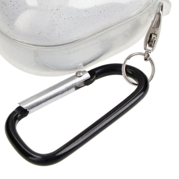 Bizon-etui til hovedtelefoner, gennemsigtig til Galaxy Buds Live / Pro / Buds2 / Buds2 Pro / Buds FE, gennemsigtig - glitter