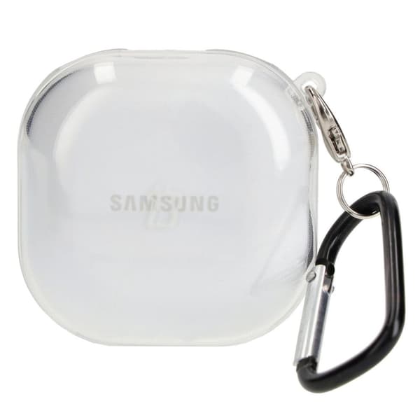 Bizon-fodral för hörlurar, genomskinligt för Galaxy Buds Live / Pro / Buds2 / Buds2 Pro / Buds FE, transparent