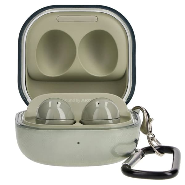 Bizon Kuulokesuojus, kirkas, Galaxy Buds Live / Pro / Buds2 / Buds2 Pro / Buds FE -kuulokkeille, läpinäkyvä vihreä