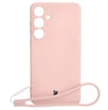 Pikkukuva 1 / 4: Bizon Silicone Sq -suojakuori Galaxy S24 Plus -puhelimelle, vaaleanpunainen