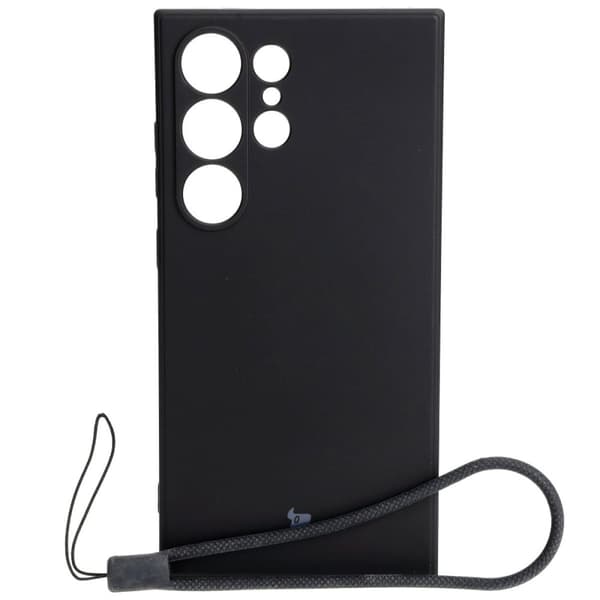 Bizon Silikone Etui Sq til Galaxy S24 Ultra, Sort