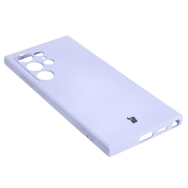 Bizon Case Silikone Sq cover til Galaxy S24 Ultra, lyselilla