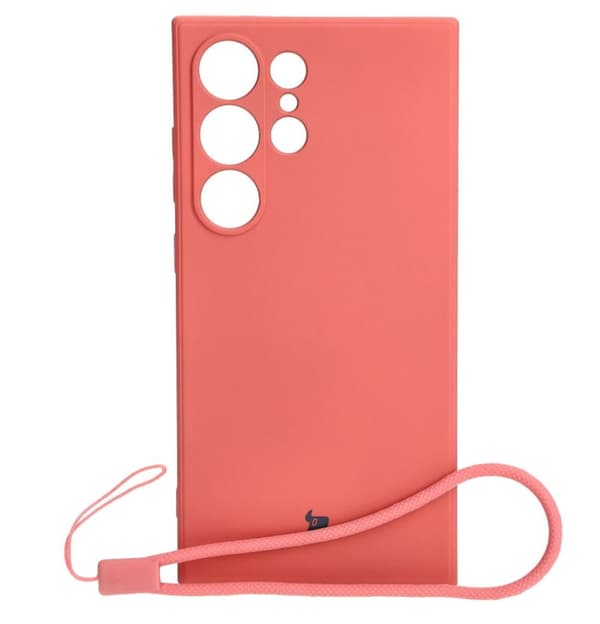 Bizon Silikone Cover Sq til Galaxy S24 Ultra, beskidt pink