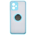 Miniatyrbild 2 av 5: Bizon Case Hybrid Ring Fingerringfodral till Motorola Moto G54 5G/G54 Power, Rökfärgad med Ljusblå Ram