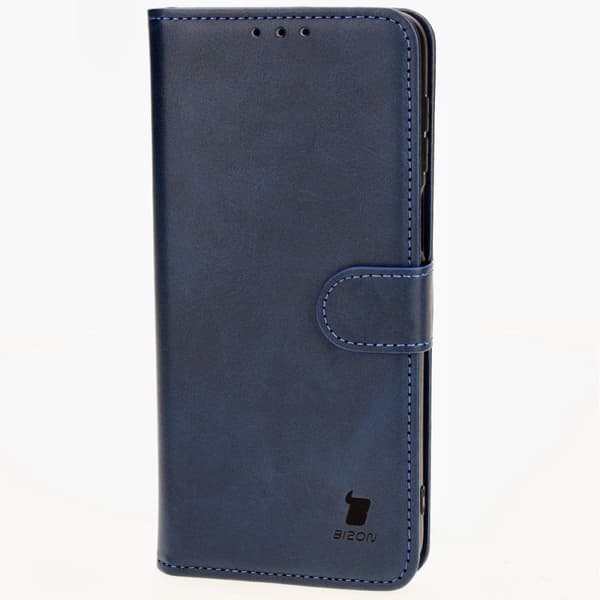 Bizon Case Pocket Flip Cover til Motorola Moto G54 5G / G54 Power, Marineblå
