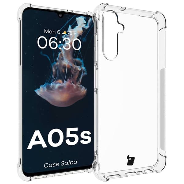 Bizon Case Salpa Flexibelt Skal för Galaxy A05s, Transparent
