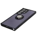 Miniatyrbillede 3 af 5: Bizon Case Hybrid Ring Fingerring Cover til Galaxy S24 Ultra, Røgfarvet med Sort Ramme