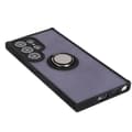 Miniatyrbillede 4 af 5: Bizon Case Hybrid Ring Fingerring Cover til Galaxy S24 Ultra, Røgfarvet med Sort Ramme