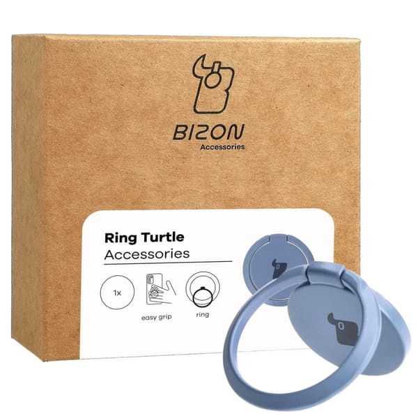 Bizon Accessories Ringskildpadde Fingerholder Universal, Grå