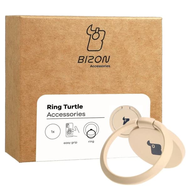 Bizon Accessories Ringskildpadde Fingerholder Universal, Kaffe
