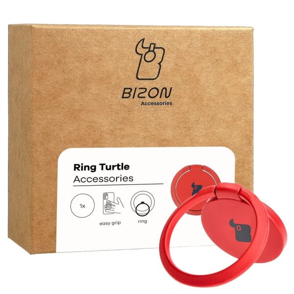 Bizon Accessories Ringskildpadde Fingerholder Universal, Rød