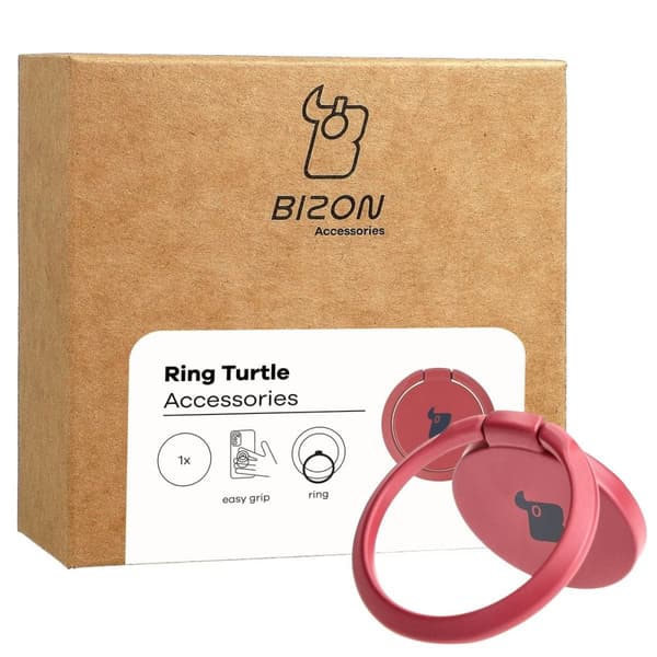 Bizon Accessories Ringskildpadde Fingerholder Universal, Lyserød