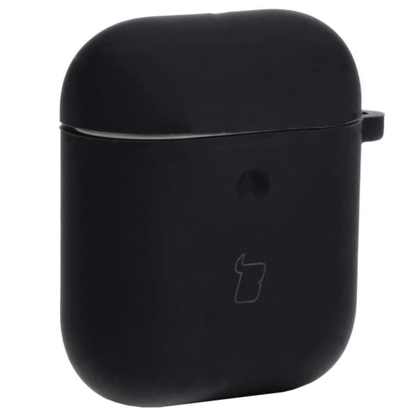 Bizon-fodral till hörlurar i silikon för AirPods 1/2, svart