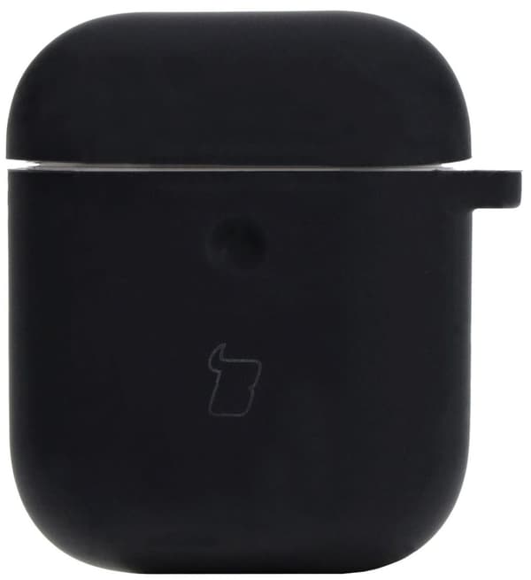 Bizon-fodral till hörlurar i silikon för AirPods 1/2, svart