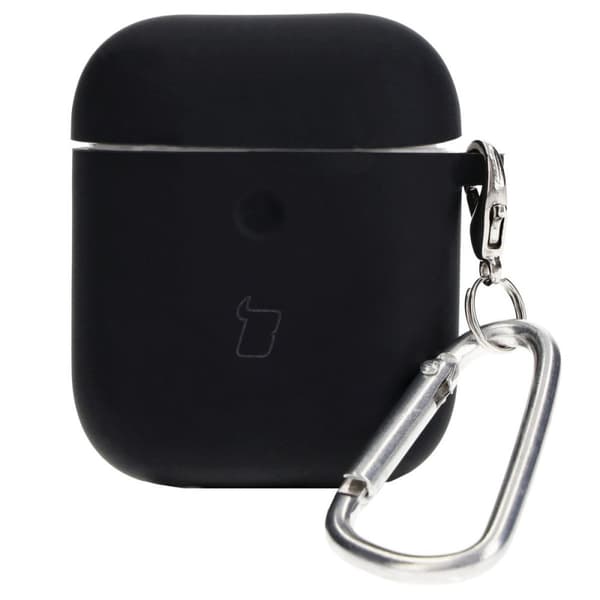 Bizon-fodral till hörlurar i silikon för AirPods 1/2, svart
