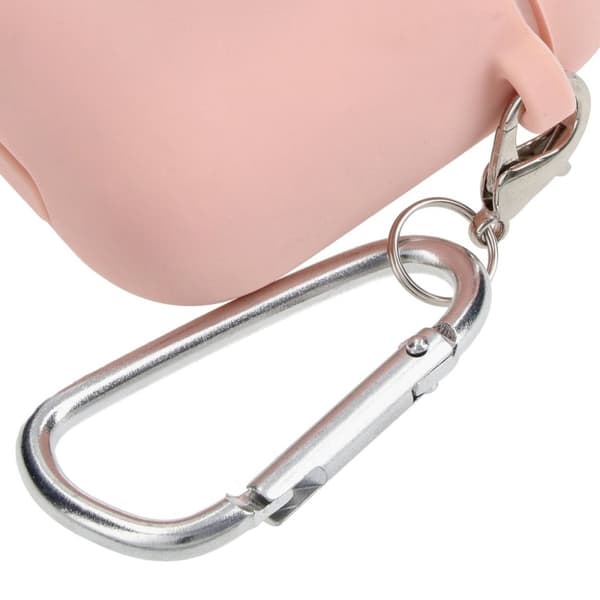 Bizon-fodral till hörlurar i silikon för AirPods 1/2, ljusrosa