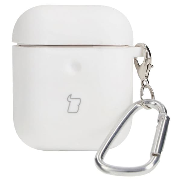 Bizon Kuulokesuojus Silikoni AirPods 1/2 -kuulokkeille, valkoinen