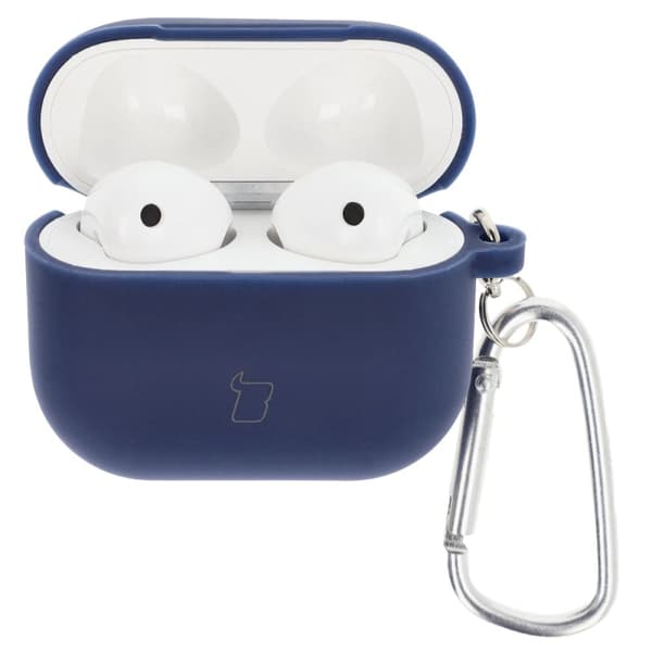 Bizon-fodral till hörlurar i silikon för AirPods 3, marinblå