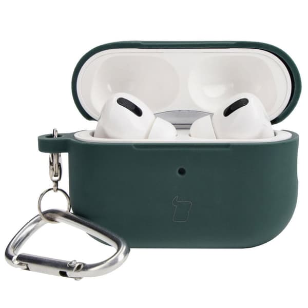 Bizon-skal till hörlurar i silikon för AirPods Pro 2, mörkgrön