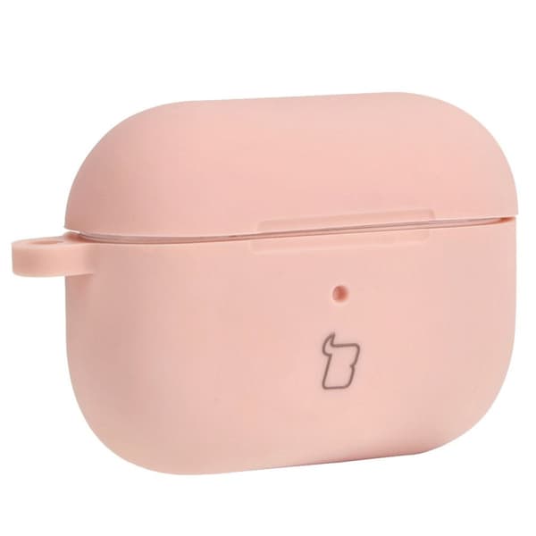 Bizon-skal till hörlurar i silikon för AirPods Pro 2, ljusrosa