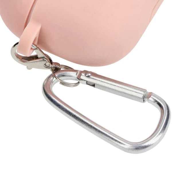Bizon-skal till hörlurar i silikon för AirPods Pro 2, ljusrosa