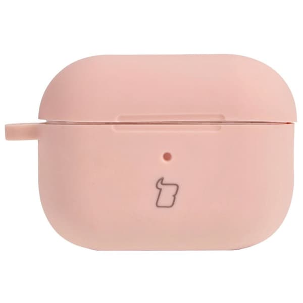 Bizon-skal till hörlurar i silikon för AirPods Pro 2, ljusrosa