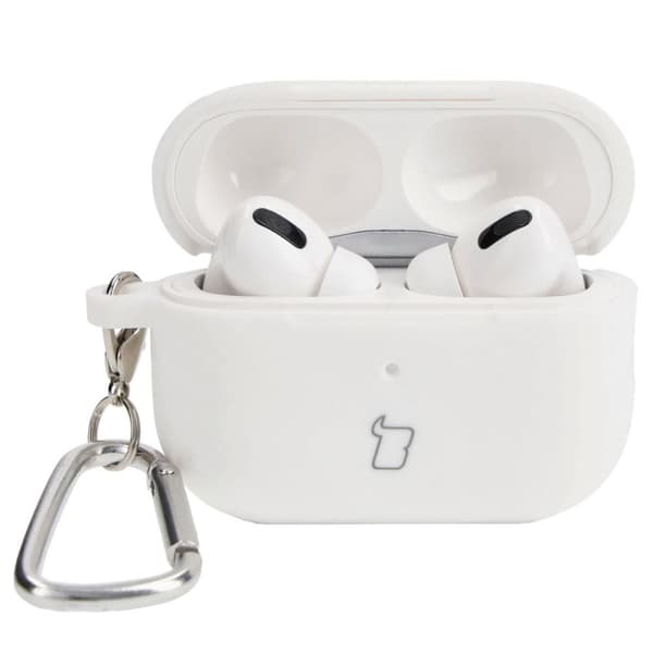 Bizon kuulokesuojus silikonista AirPods Pro 2:lle, valkoinen
