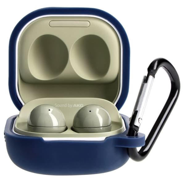 Bizon Kuulokesuojus Silikonikuulokkeille Galaxy Buds Live / Pro / Buds2 / Buds2 Pro / Buds FE -kuulokkeille, tummansininen