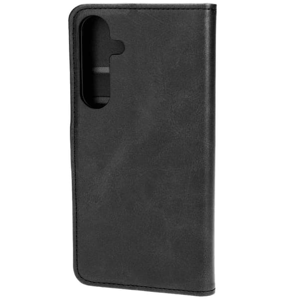 Bizon Case Pocket Flip Cover til Galaxy S25 Plus / S24 Plus, Sort