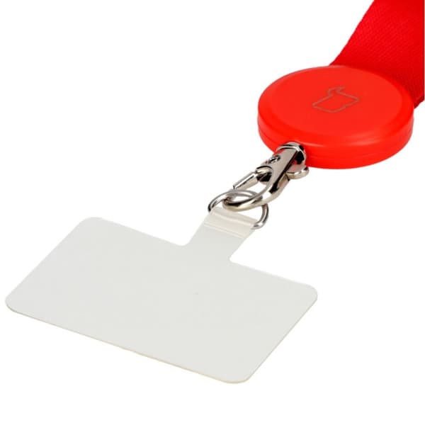 Bizon Accessories -puhelinhihna sudenkorento-hihnalla, punainen