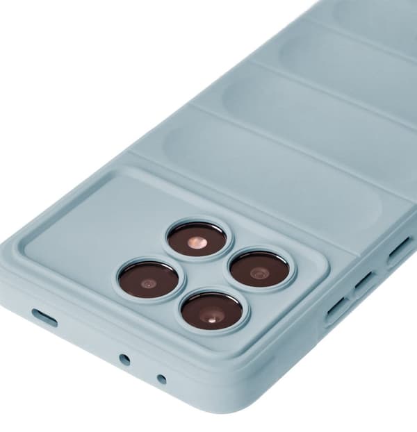Bizon Case Tur armerat skal för Xiaomi Poco X6 Pro, ljusblå