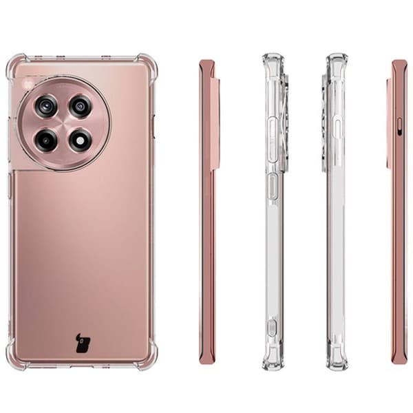 Bizon Case Salpa Fleksibelt Etui til OnePlus 12R, Gennemsigtig